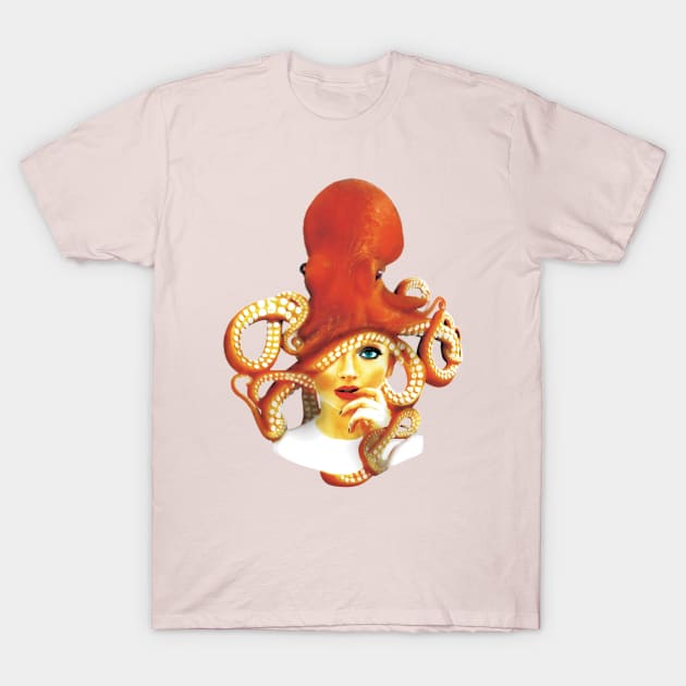 Sexy Girl With Octupus T-Shirt by mariasshop